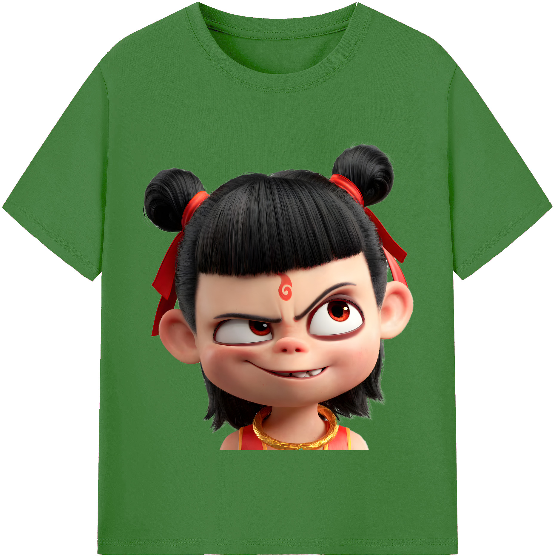 （画像用） Ne Zha 2 ナタ 魔童の大暴れ レディースカジュアルプリントTシャツ（綿100％）